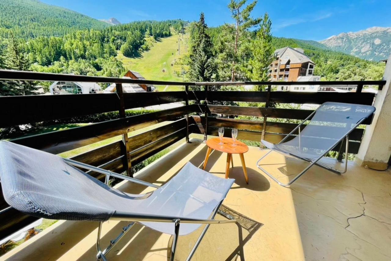 Serre-Chevalierstudio Terrace Next To Ski Slopes Saint-Chaffrey Exterior photo